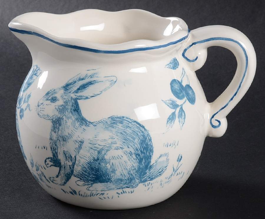 Blue and White Toile Creamer by Maxcera Corp-1