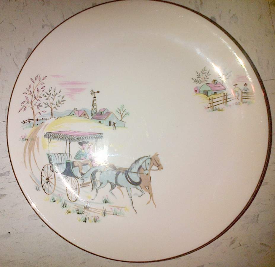 Oklahoma Dinner Plate by Alfred Meakin-1