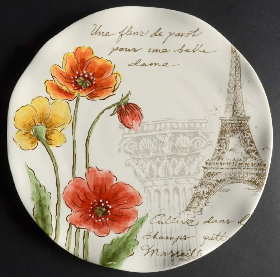 Tower & Poppy Dinner Plate by Maxcera Corp-1