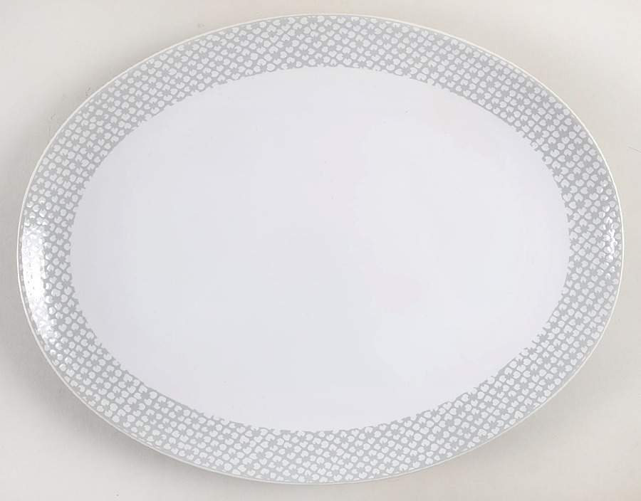 Avery Dots 13" Oval Serving Platter by Mikasa-1
