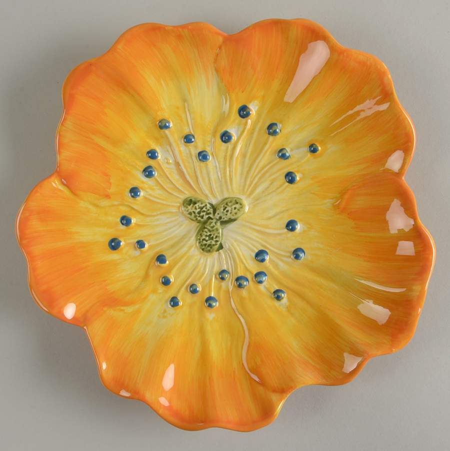 Summer Mum Floral Flower Shape Salad Plate by Maxcera Corp-1