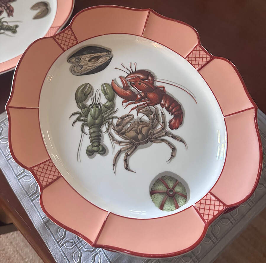 MOT63 11" Oval Serving Platter by Mottahedeh-1