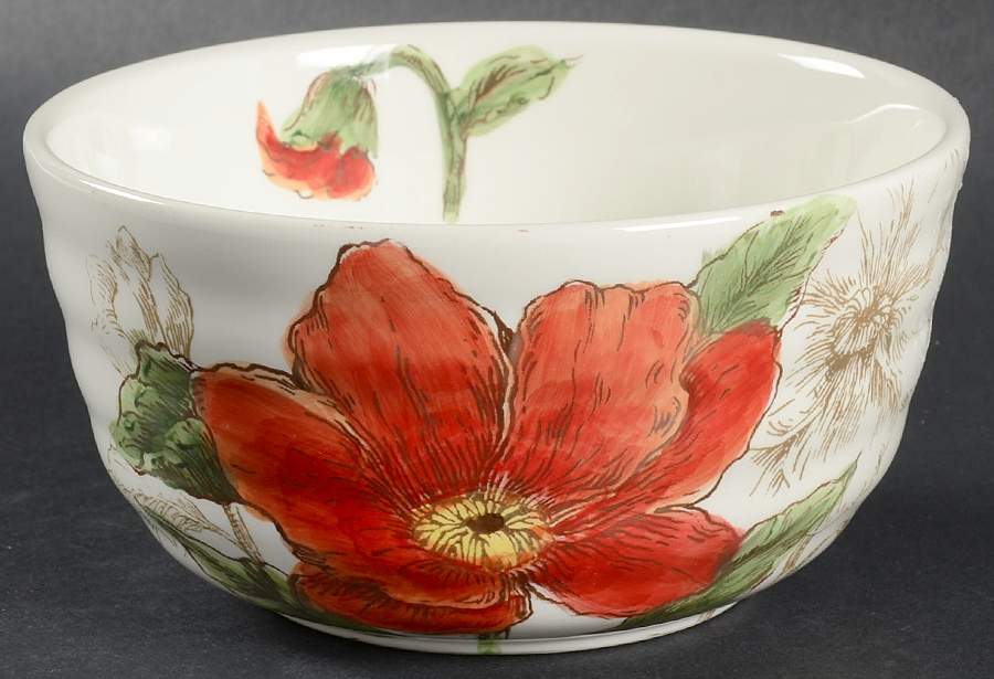 Sketch Poppy Soup/Cereal Bowl by Maxcera Corp-1