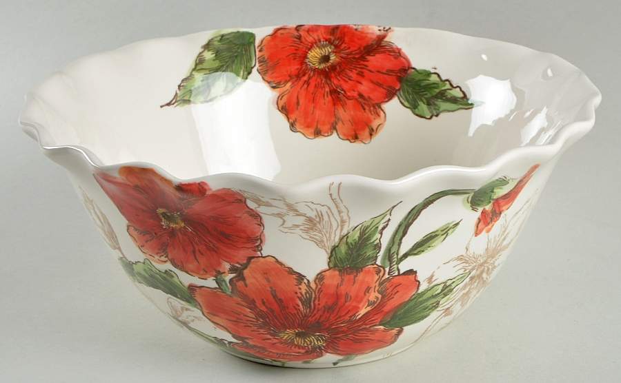 Sketch Poppy 10" Ruffled Bowl by Maxcera Corp-1