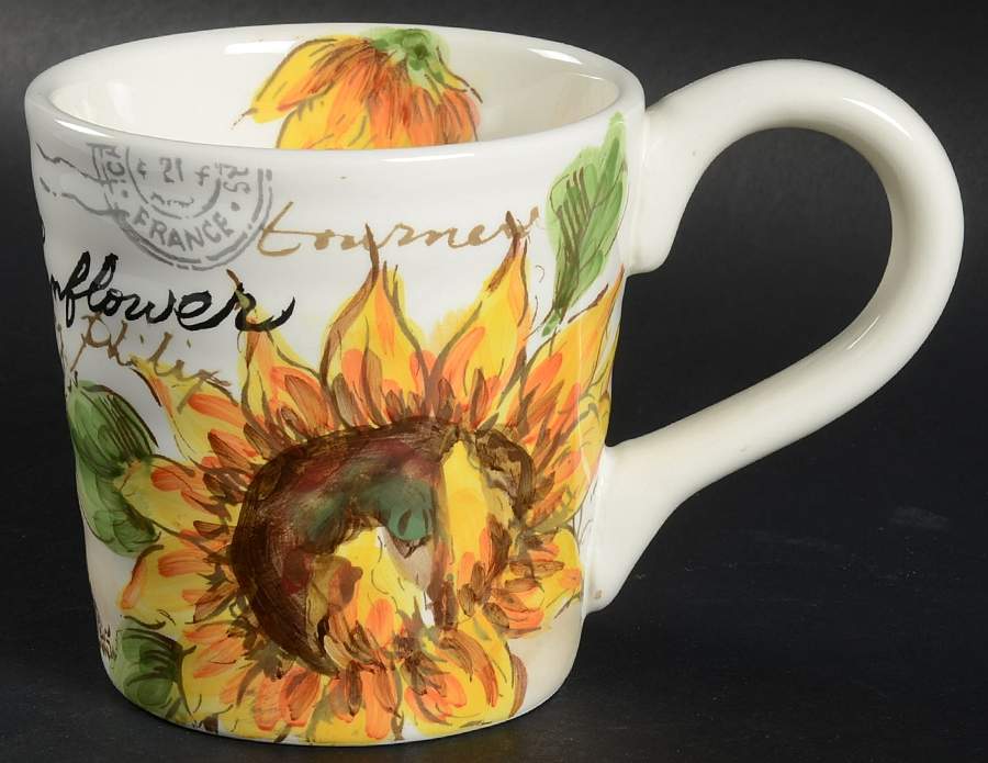 Sunflower & Tower Mug by Maxcera Corp-1
