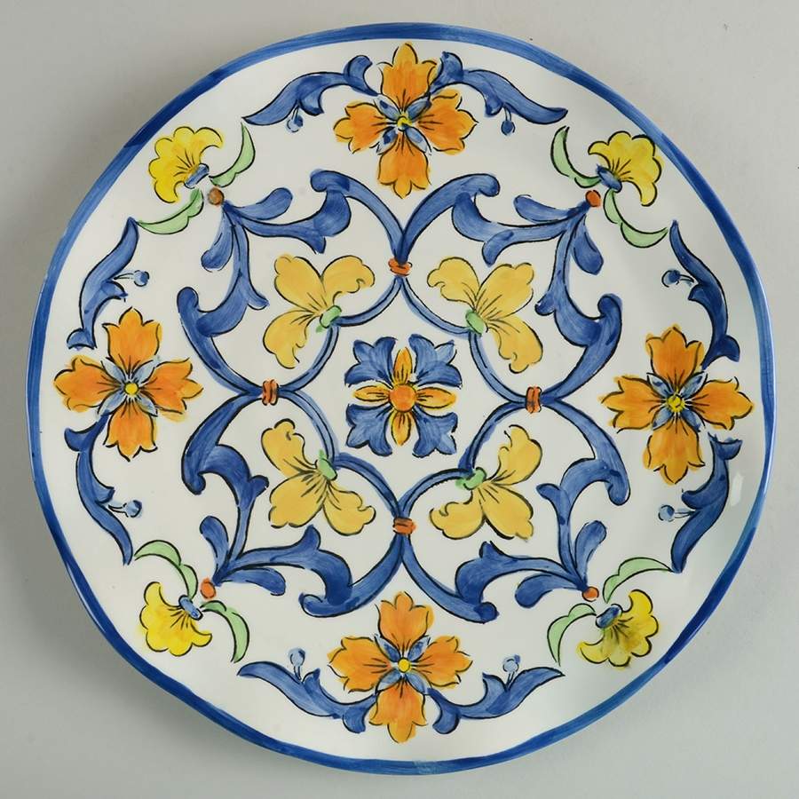 Posh Blue Dinner Plate by Maxcera Corp-1