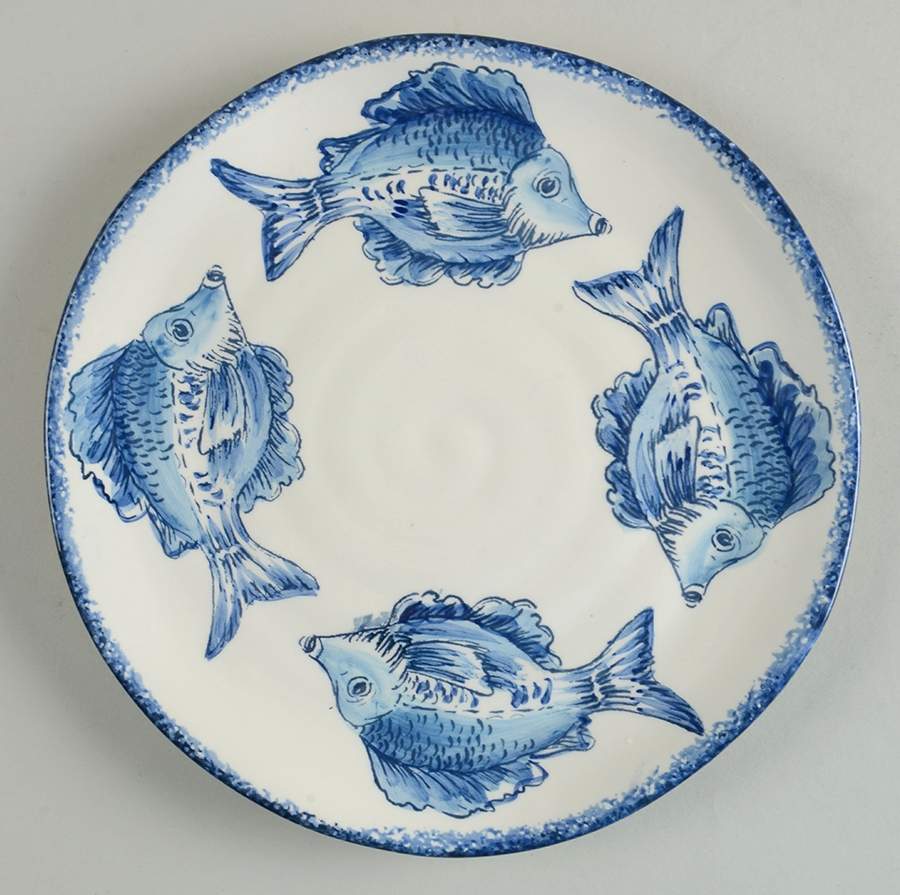 Fish Loops Salad Plate by Maxcera Corp-1
