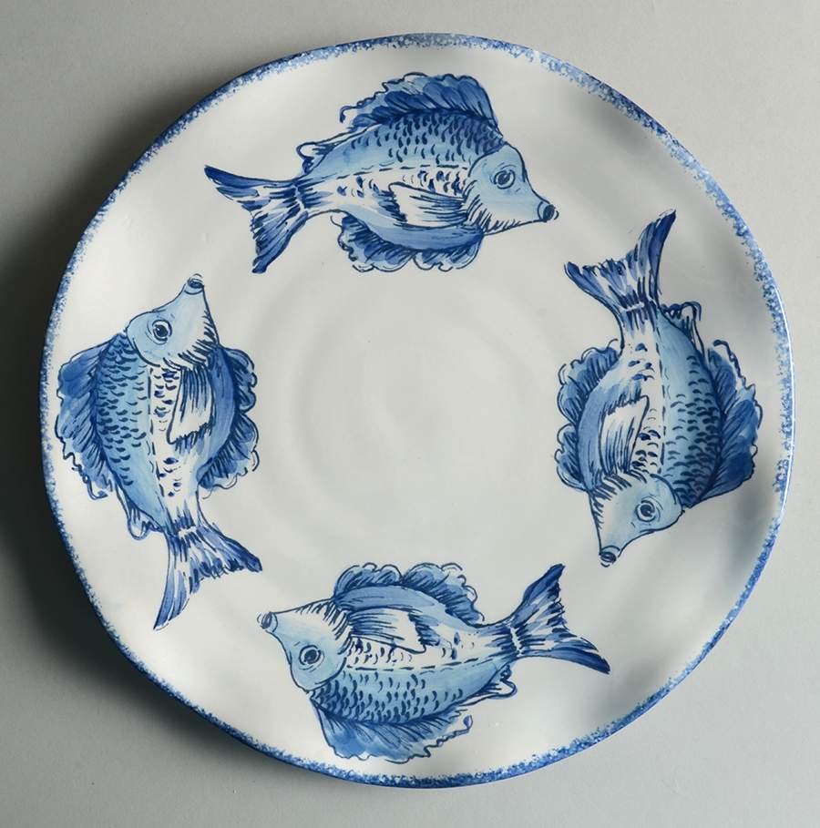 Fish Loops Dinner Plate by Maxcera Corp-1