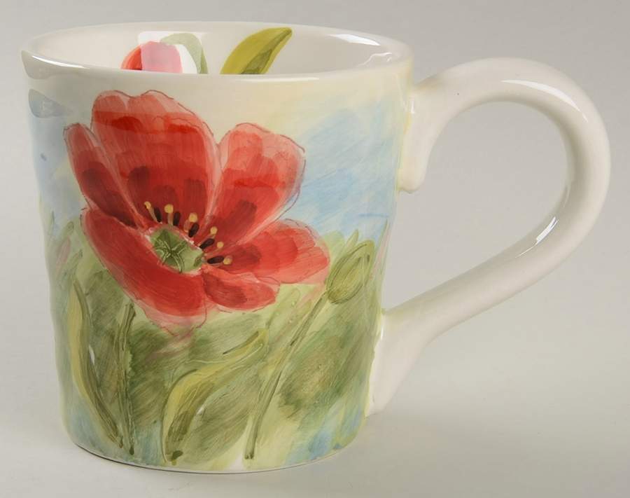 Flowing Poppies Mug by Maxcera Corp-1