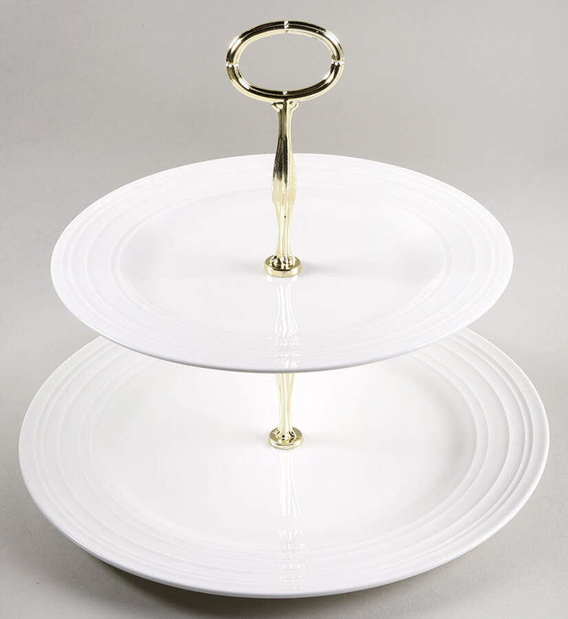 Ciara 6 5/8"-10"  2 Tiered Serving Tray (Dp, Sp) HC by Mikasa-1