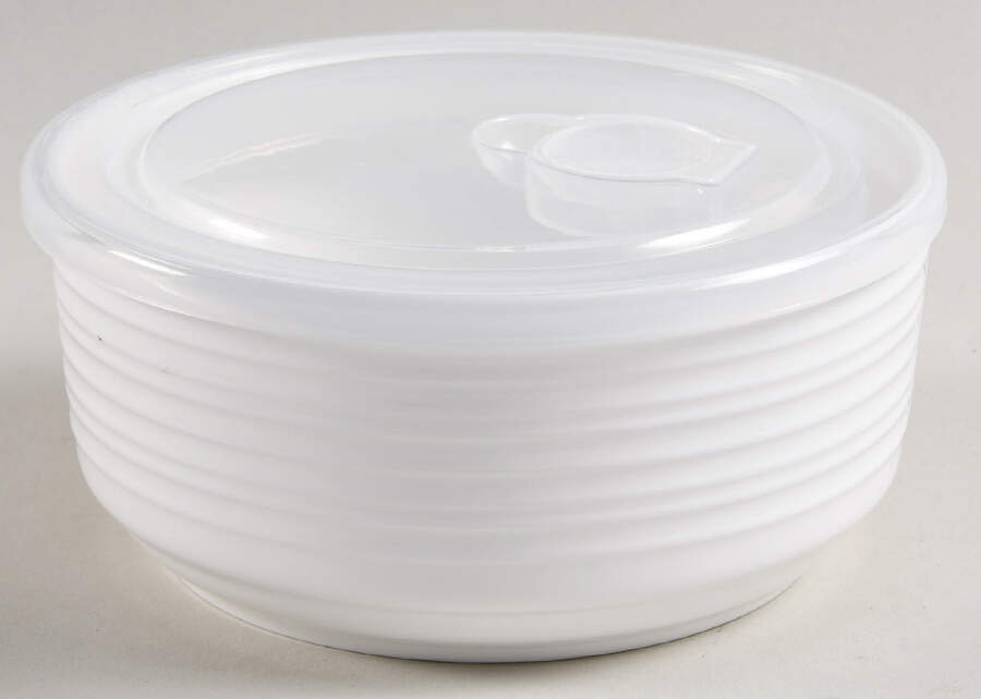 Ciara 6" Storage Bowl Ceramic with Plastic Lid by Mikasa-1