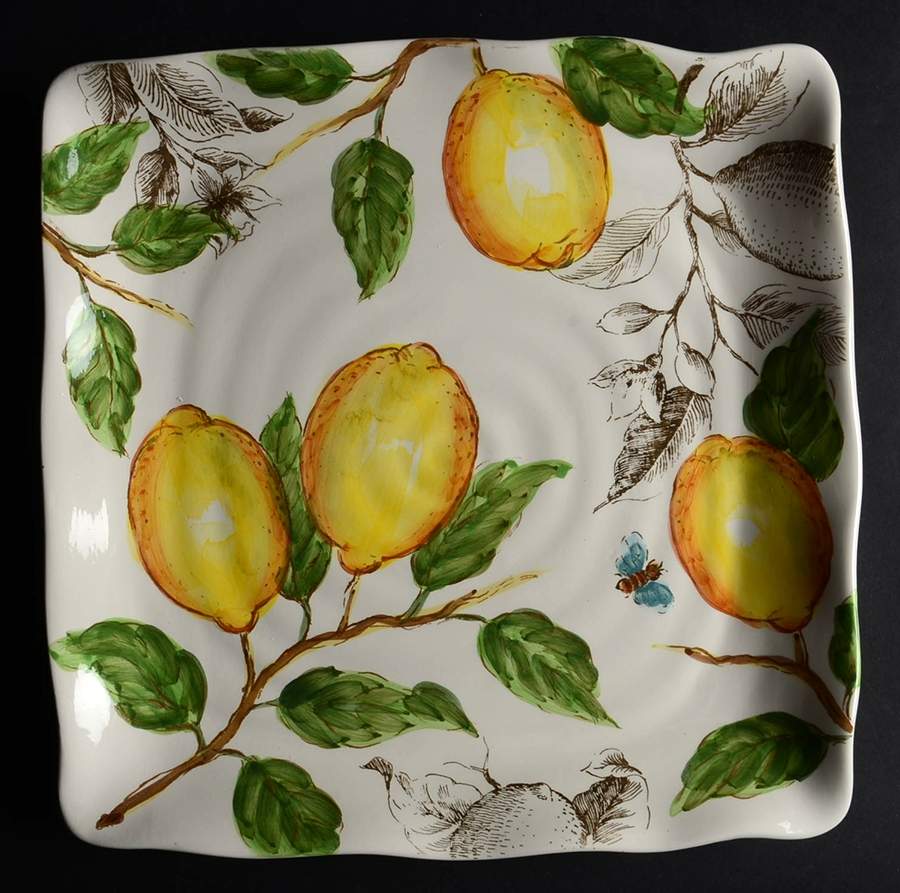 Sketch Lemon Square Dinner Plate by Maxcera Corp-1