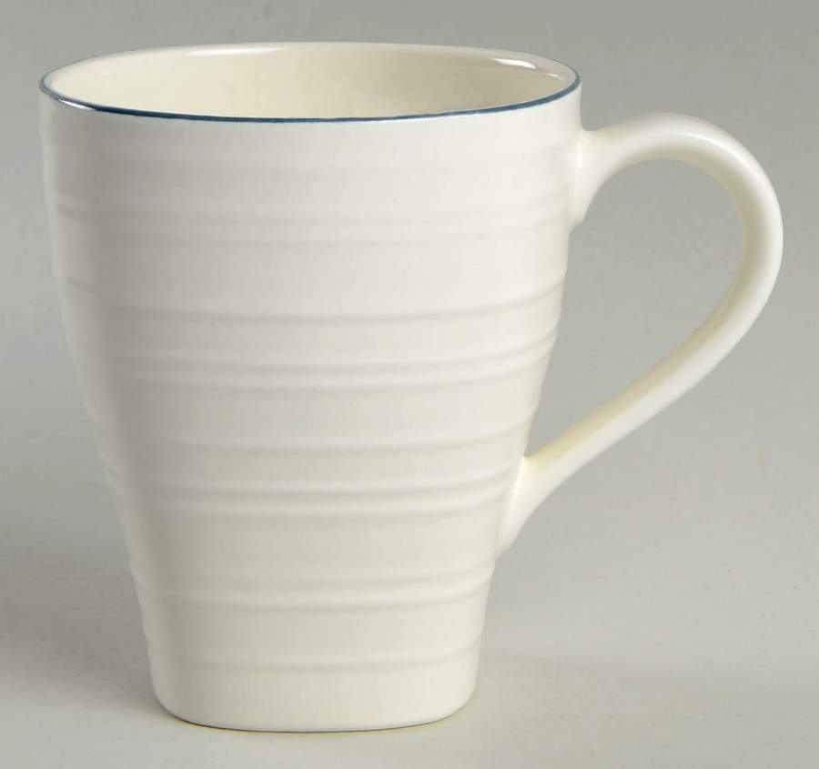 Swirl Blue Banded Square Mug by Mikasa-1