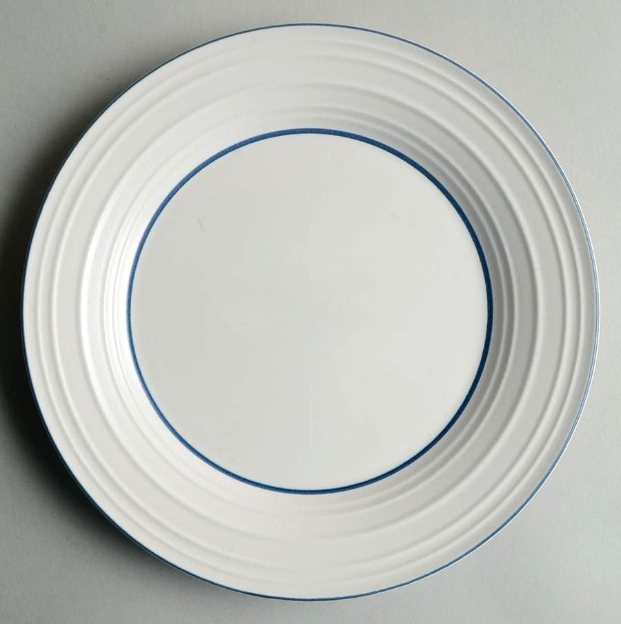 Swirl Blue Banded Salad Plate by Mikasa-1