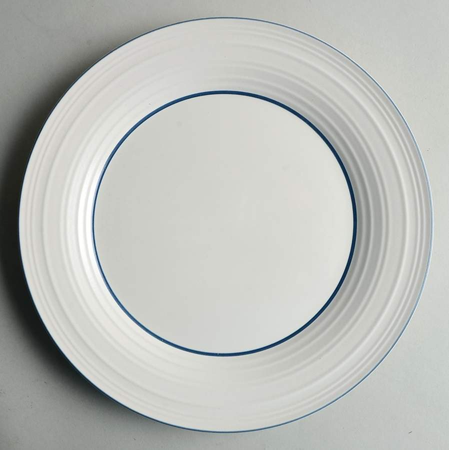Swirl Blue Banded Dinner Plate by Mikasa-1