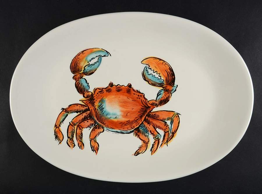 Crusty Crab 14" Oval Serving Platter by Maxcera Corp-1