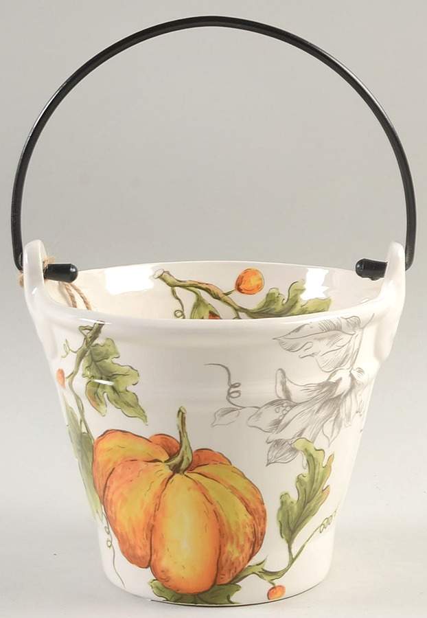 Pumpkin Flower Small Bucket with Handle by Maxcera Corp-1