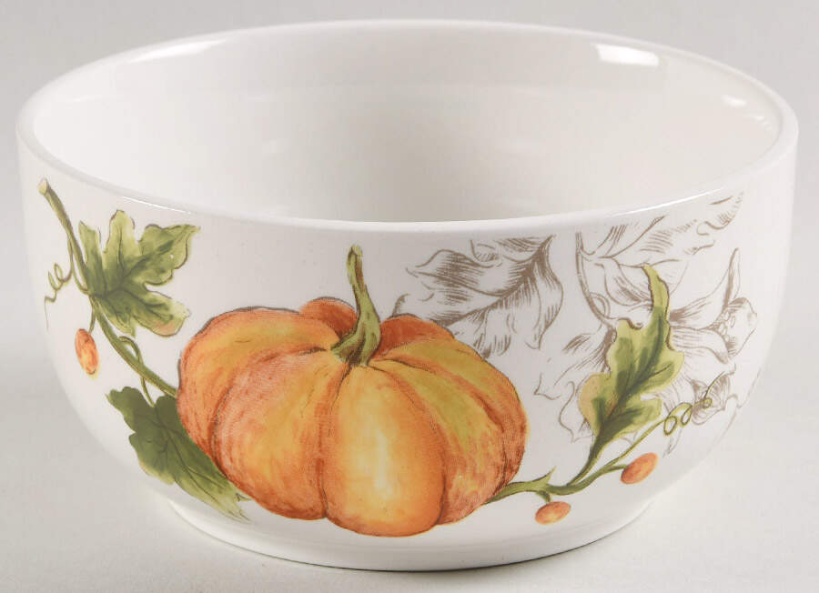 Pumpkin Flower 16 Oz Round Plastic Microwave Bowl No Vent Lid by Maxcera Corp-1