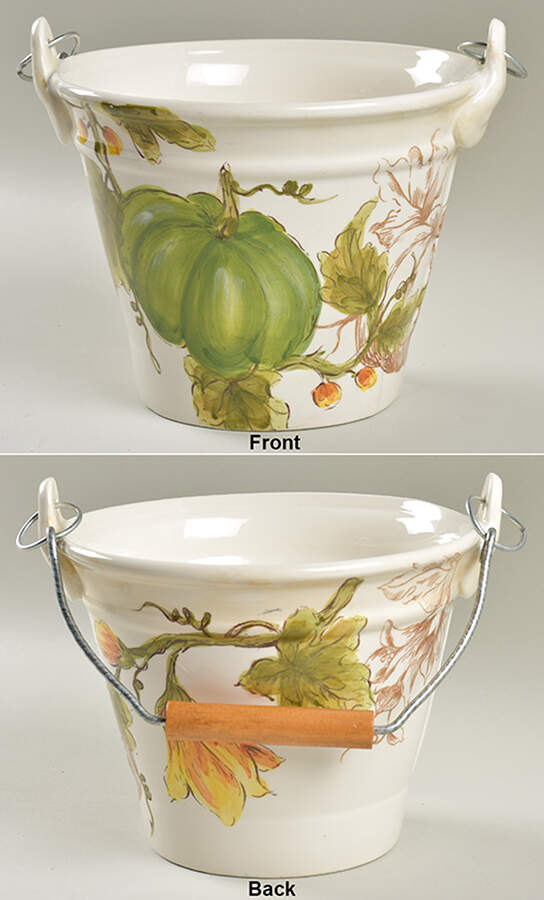 Pumpkin Flower Small Bucket with Handle by Maxcera Corp-1