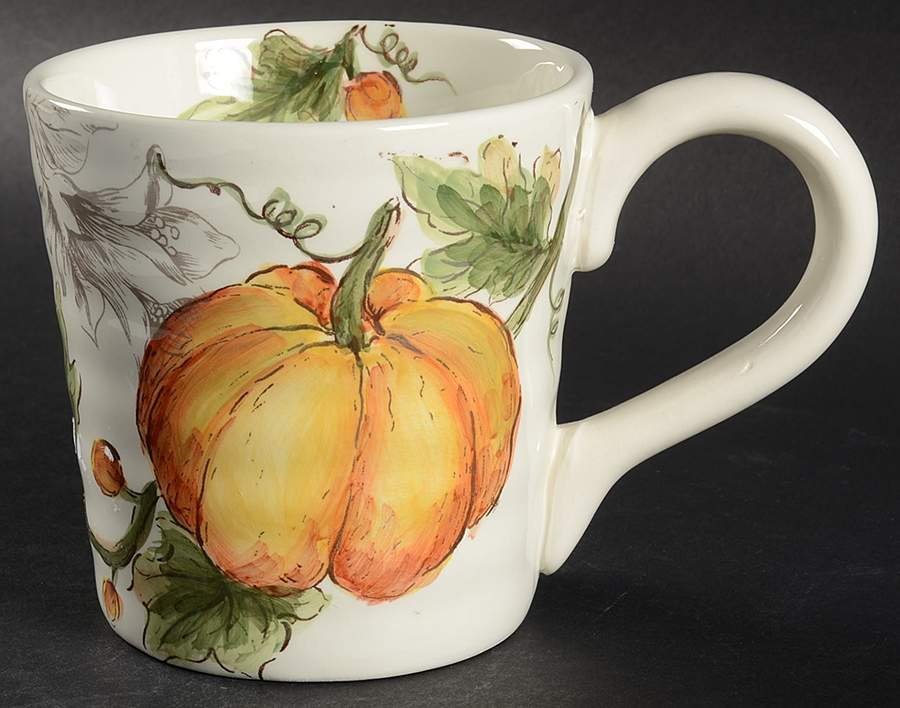 Pumpkin Flower Mug by Maxcera Corp-1