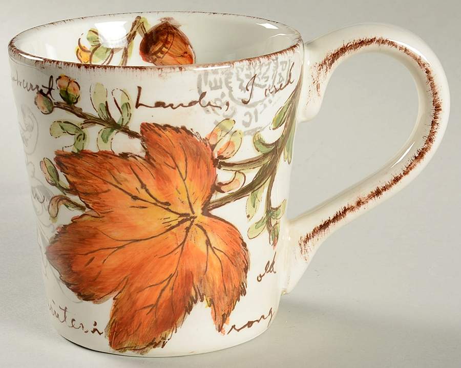 Golden Leaves Mug by Maxcera Corp-1