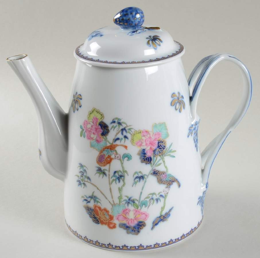 Bamboo and Birds Coffee Pot & Lid by Mottahedeh-1