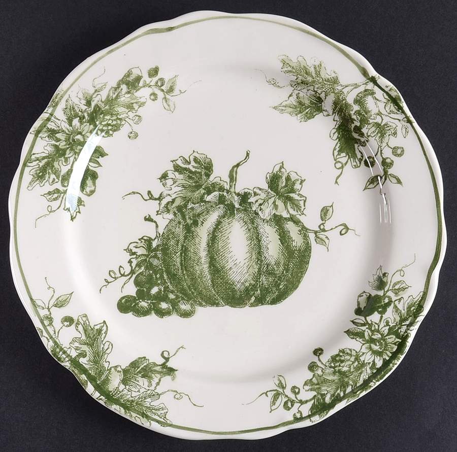 Pumpkin Toile Salad Plate by Maxcera Corp-1