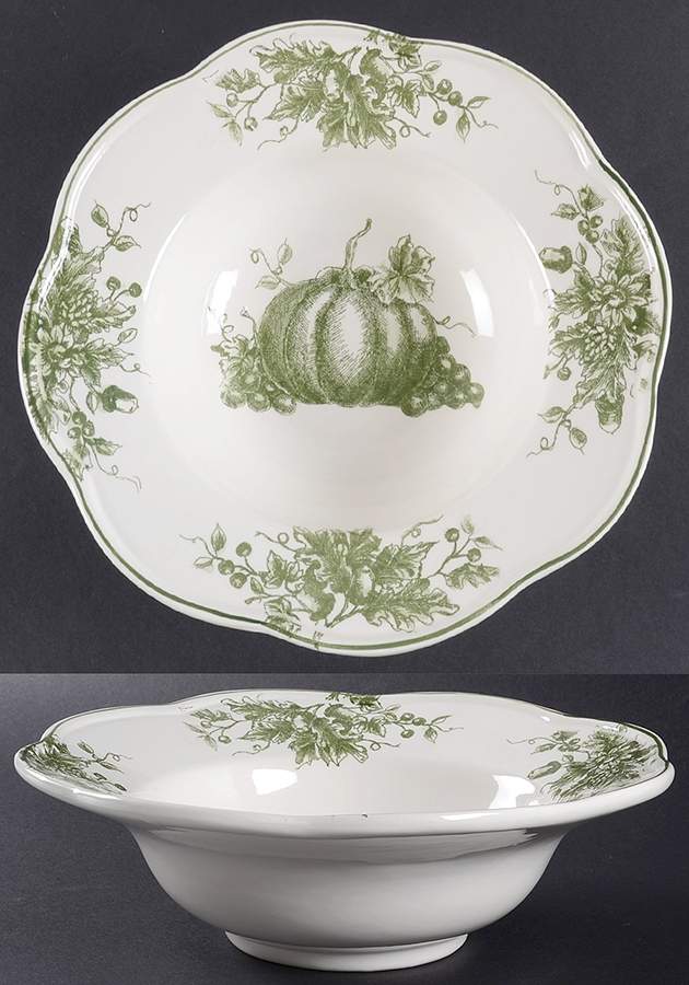 Pumpkin Toile 10" Round Vegetable Bowl by Maxcera Corp-1