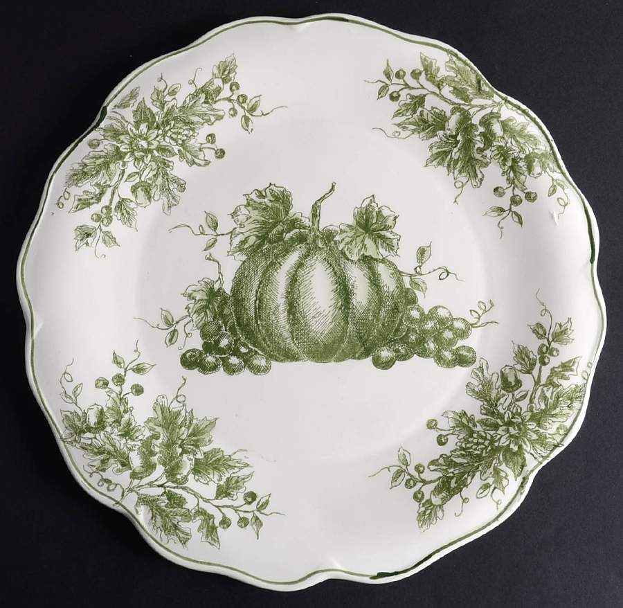 Pumpkin Toile 12" Chop Plate (Round Platter) by Maxcera Corp-1