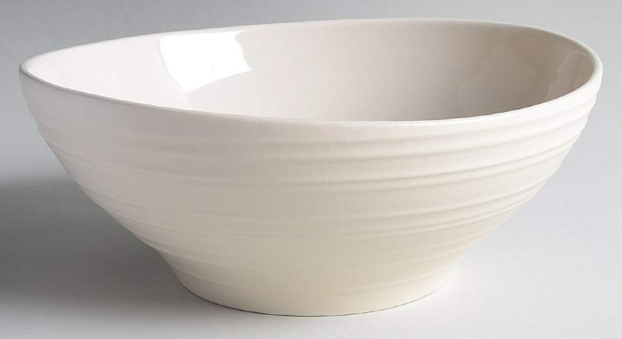 Swirl-Cream 9" Round Vegetable Bowl by Mikasa-1