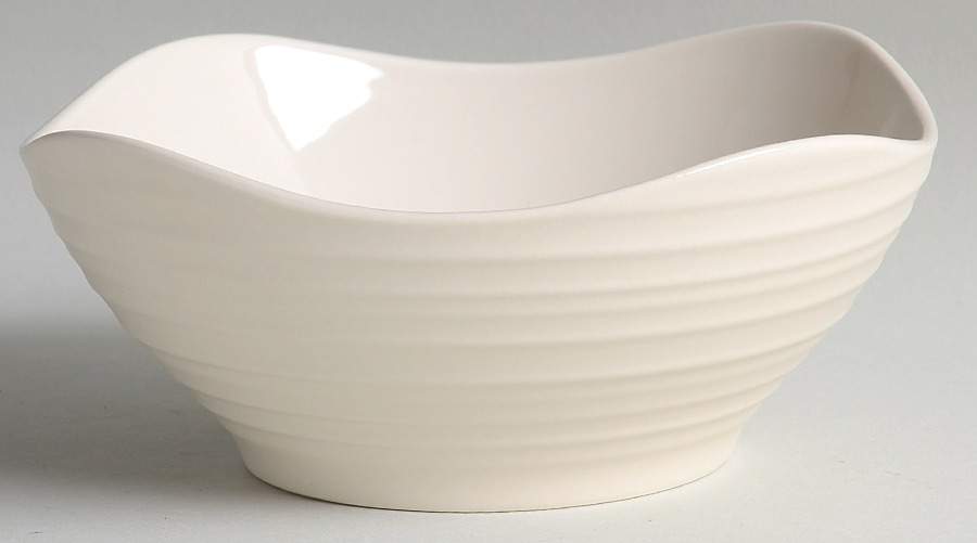 Swirl-Cream Square Soup/Cereal Bowl by Mikasa-1