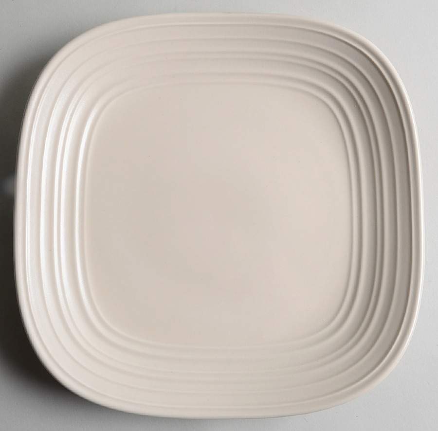 Swirl-Cream Square Dinner Plate by Mikasa-1