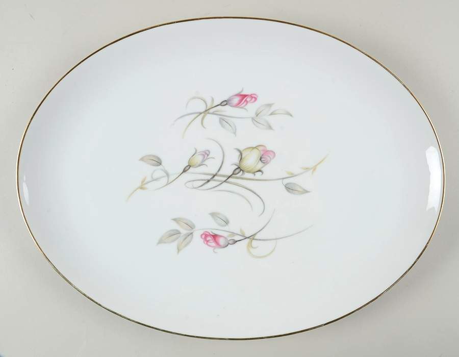 French Rose 16" Oval Serving Platter by Modar-1