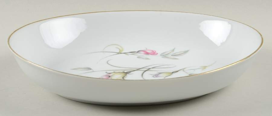 French Rose 9" Oval Vegetable Bowl by Modar-1
