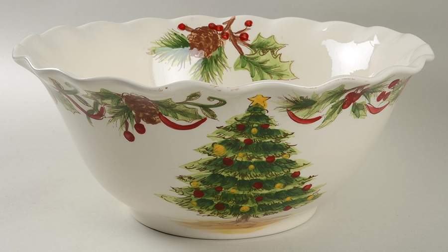 Tree & Bough 12" Ruffled Bowl by Maxcera Corp-1