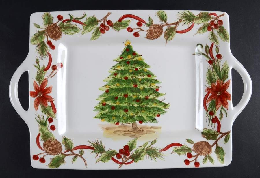 Tree & Bough 15" Handled Tray by Maxcera Corp-1