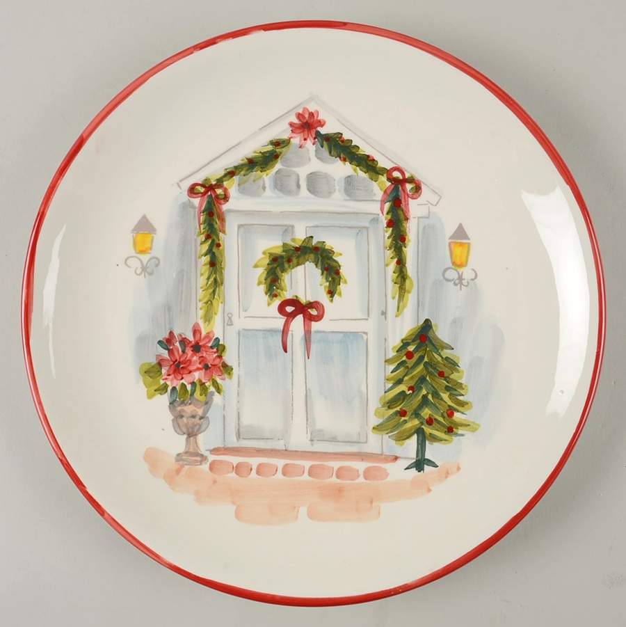 Holiday Door Dinner Plate by Maxcera Corp-1