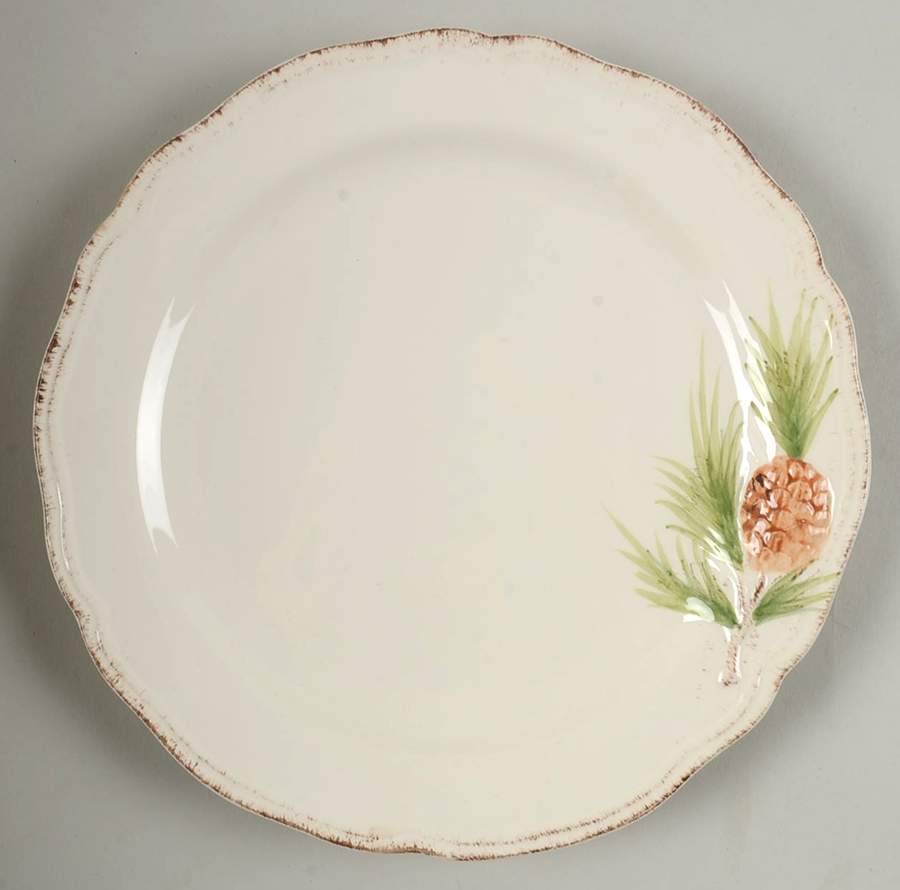 Snowy Pinecone Salad Plate by Maxcera Corp-1