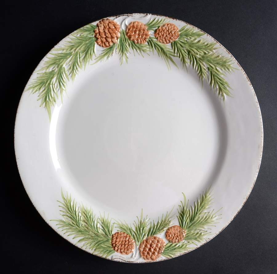Snowy Pinecone 14" Chop Plate (Round Platter) by Maxcera Corp-1