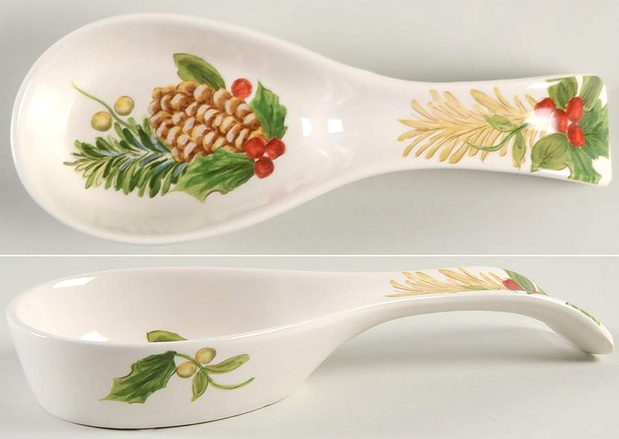 Yuletide Bough Spoon Rest/Holder (Holds 1 Spoon) by Maxcera Corp-1