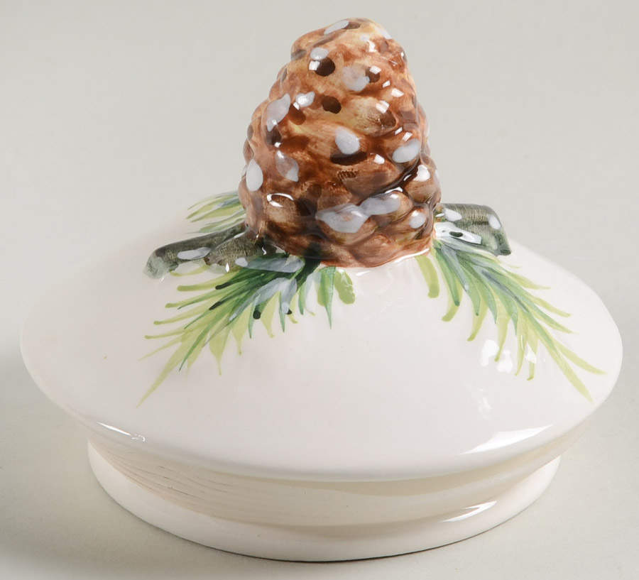 Yuletide Bough Lid for Small Canister by Maxcera Corp-1