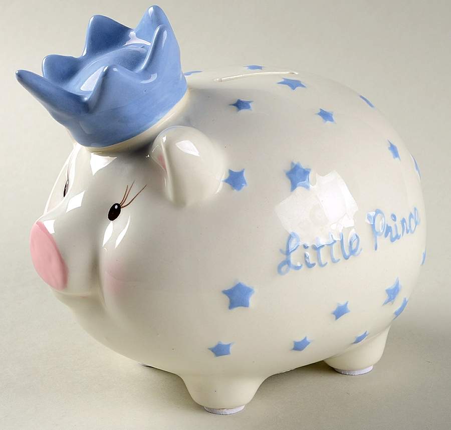 Little Prince Piggy Bank by Mud Pie-1