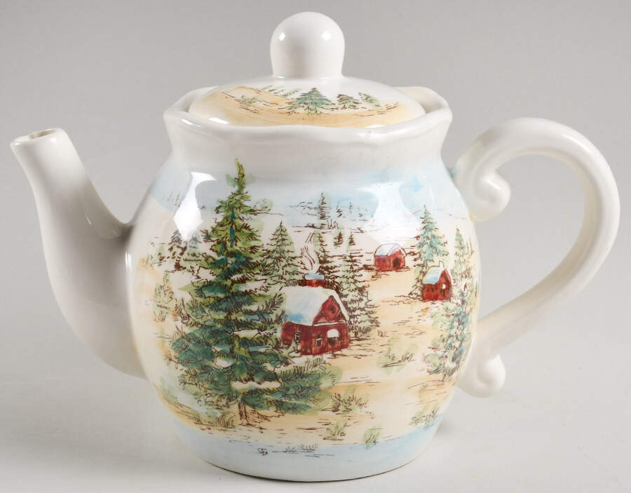 Snowville Teapot & Lid by Maxcera Corp-1