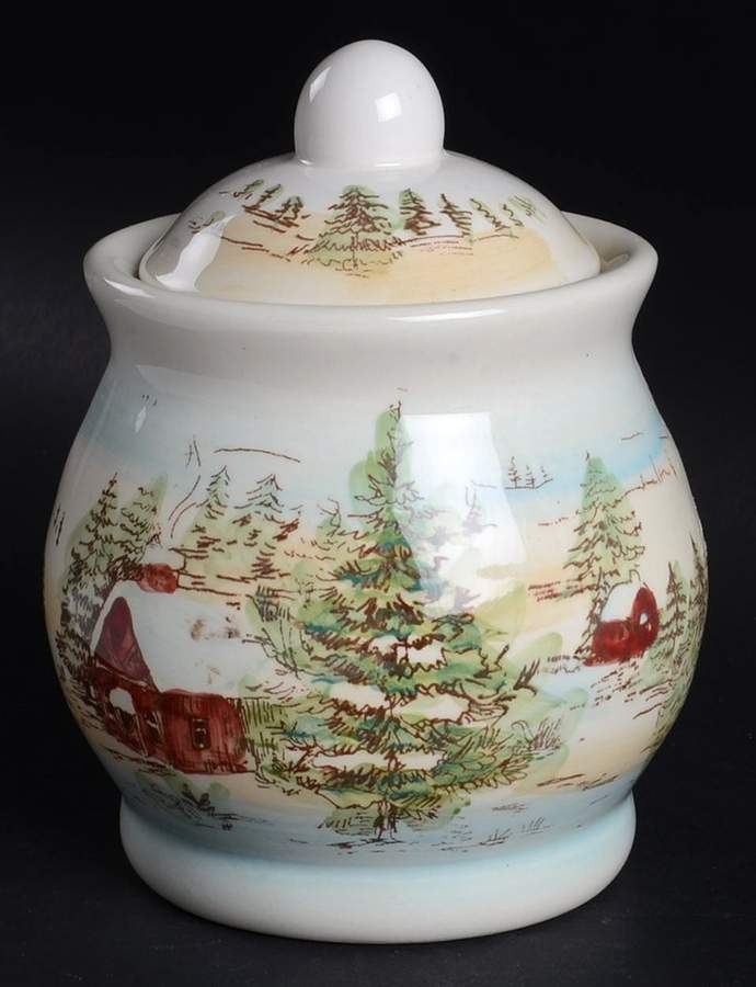 Snowville Sugar Bowl & Lid by Maxcera Corp-1