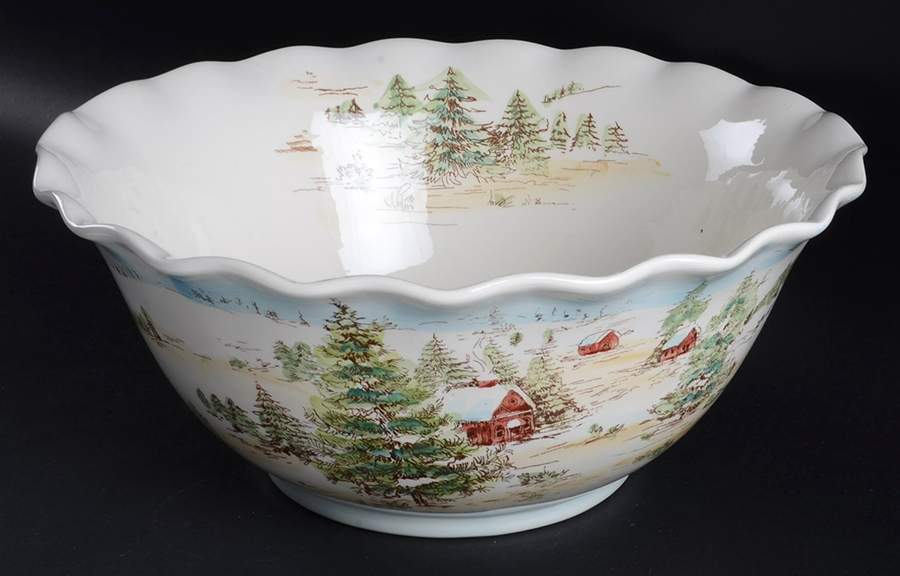 Snowville 11" Round Serving Bowl by Maxcera Corp-1
