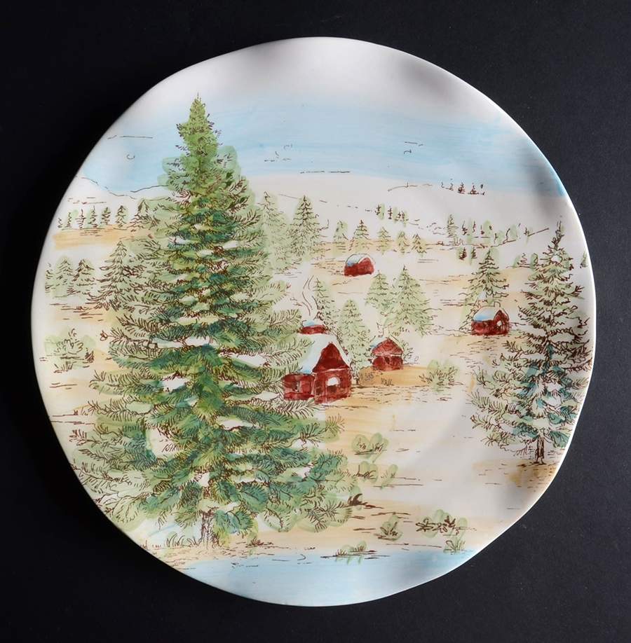 Snowville Dinner Plate by Maxcera Corp-1