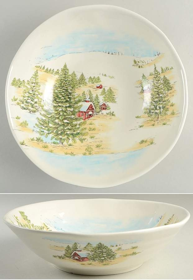 Snowville 12" Round Serving Bowl by Maxcera Corp-1