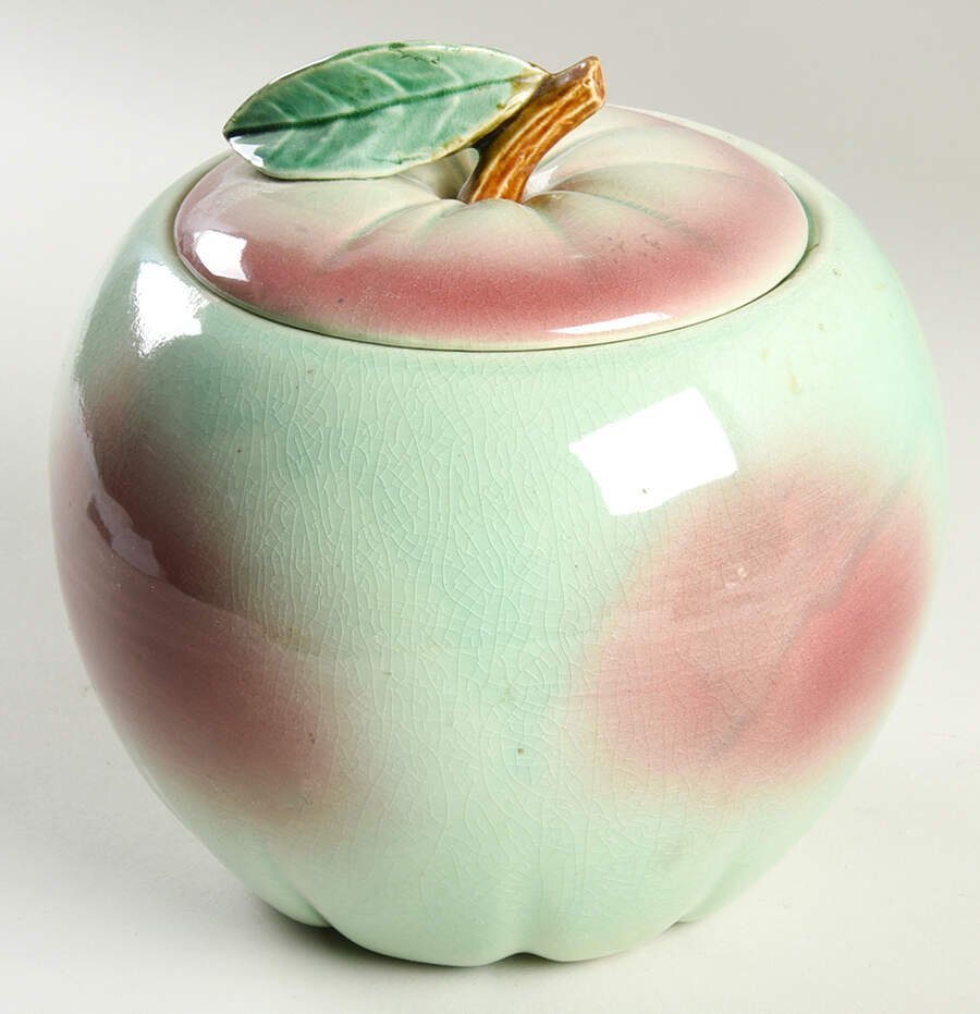Apple Cookie Jar & Lid by Nelson McCoy-1
