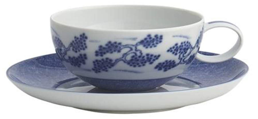 Blue Shou Breakfast Cup & Saucer Set by Mottahedeh-1
