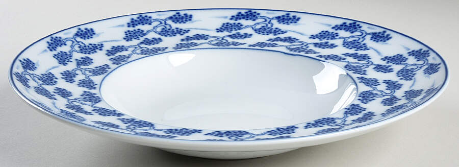 Blue Shou Large Rim Soup Bowl by Mottahedeh-1